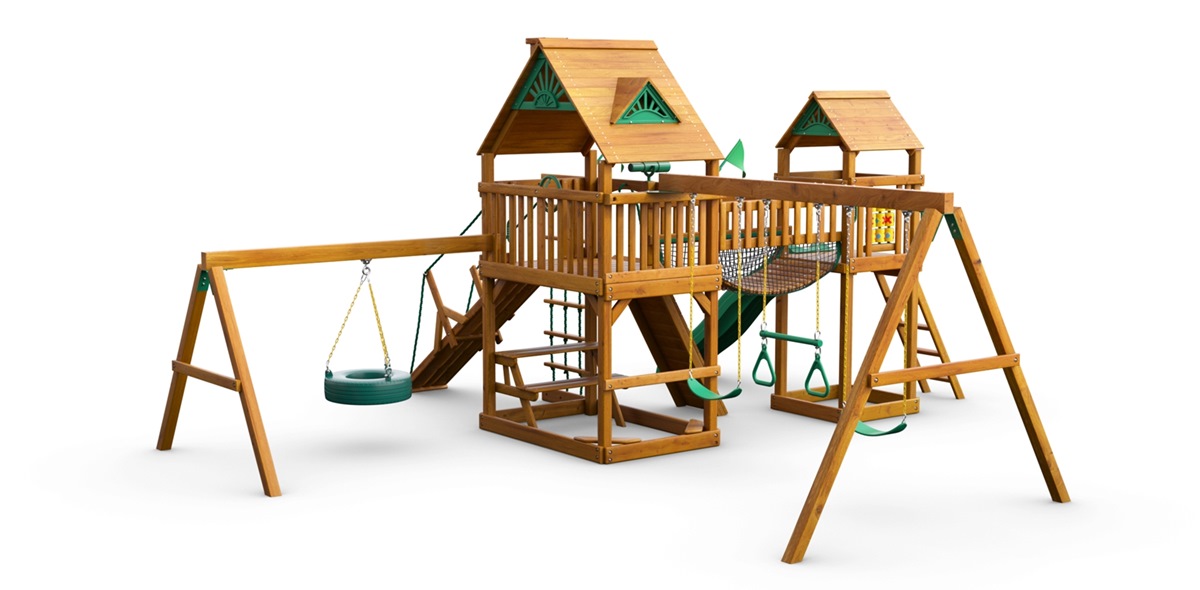 Pioneer Peak Swing Set | Kids Outdoor Playset | Gorilla Playsets